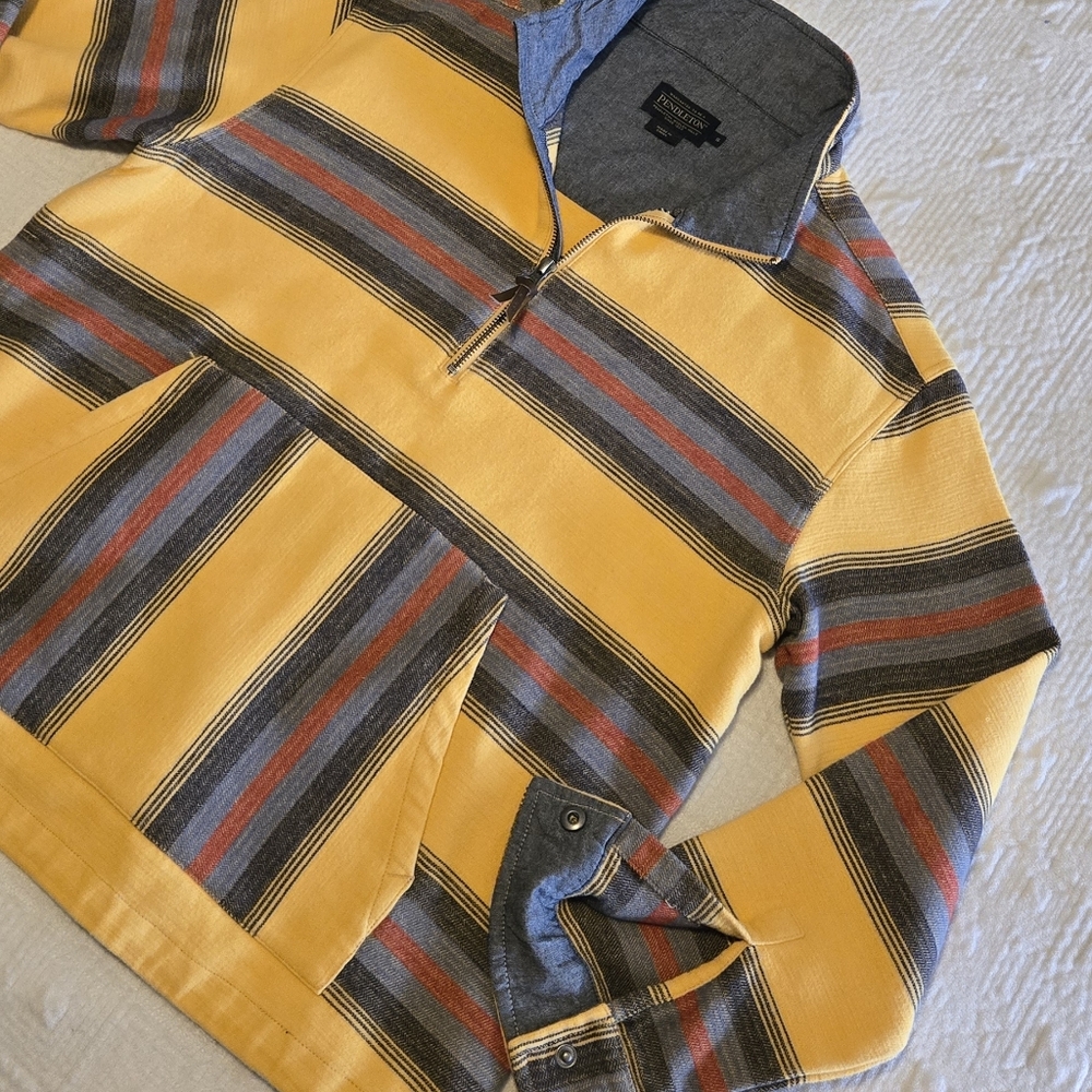 Pendleton Doublesoft Half-Zip Pullover, Size Small - image 2